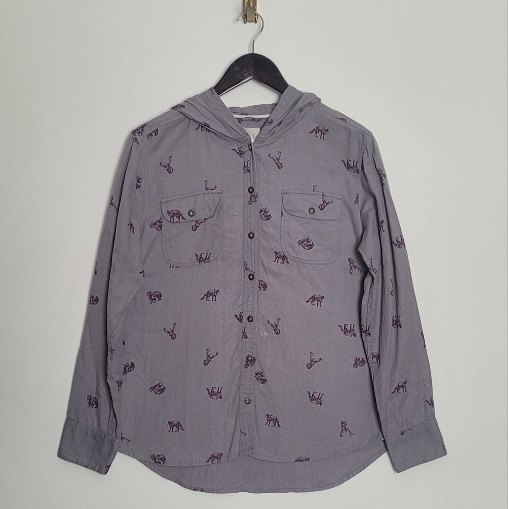 A forest animal print blouse by Twik